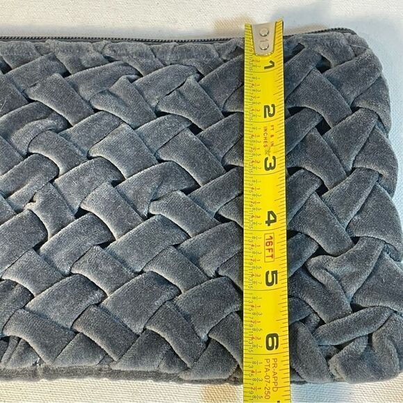 DEMDACO "invest in you" gray velvet pouch bag - Picture 7 of 9